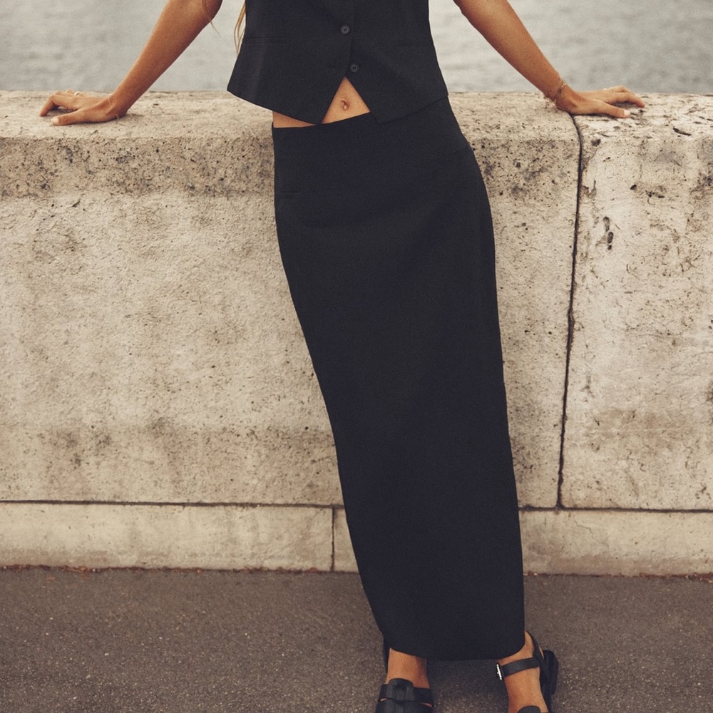 NWT Zara Midi Linen Skirt